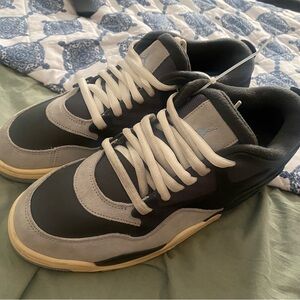 Jordan Black and Gray Sneakers Classic Athletic Design